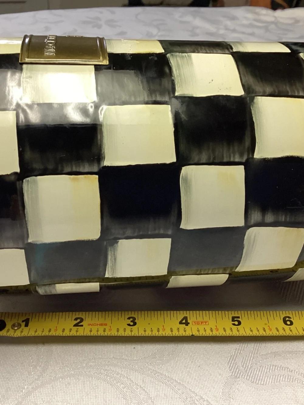 Mackenzie CHILDS TRUE VINTAGE COURTLEY CHECK CANNISTER